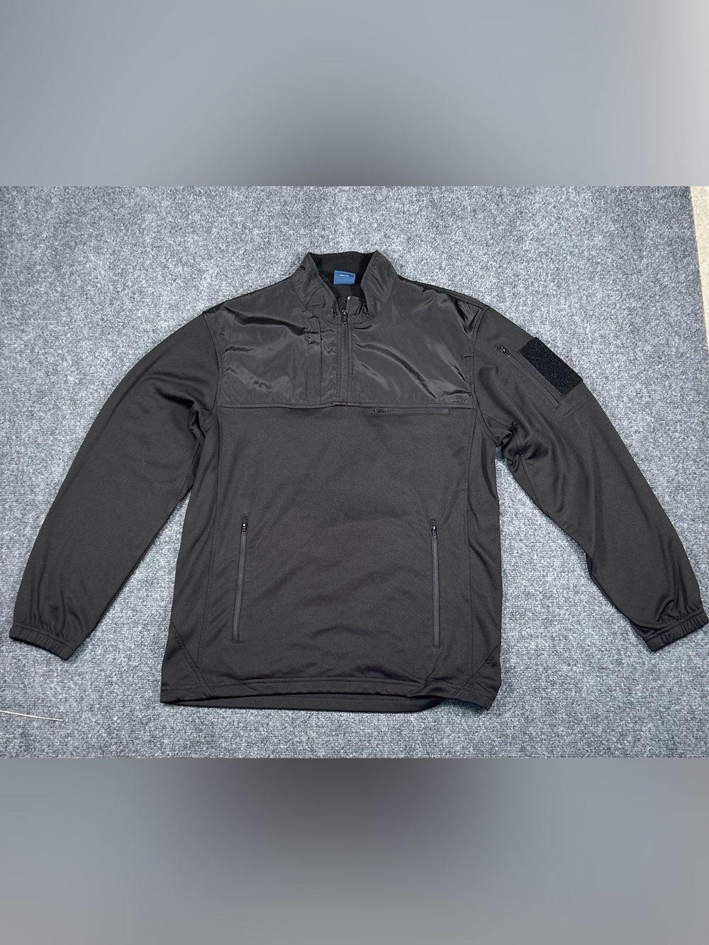 Propper Black Tactical Quarter-Zip  Sleeve Patch Pullover Men’s Medium